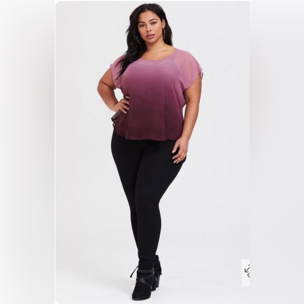 Torrid Women’s Chiffon‎ Dolman Sleeve Blouse Sz 3